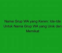 Nama Grup Wa Teman Kerja