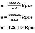 Rumus Jumlah Putaran Mesin Bubut